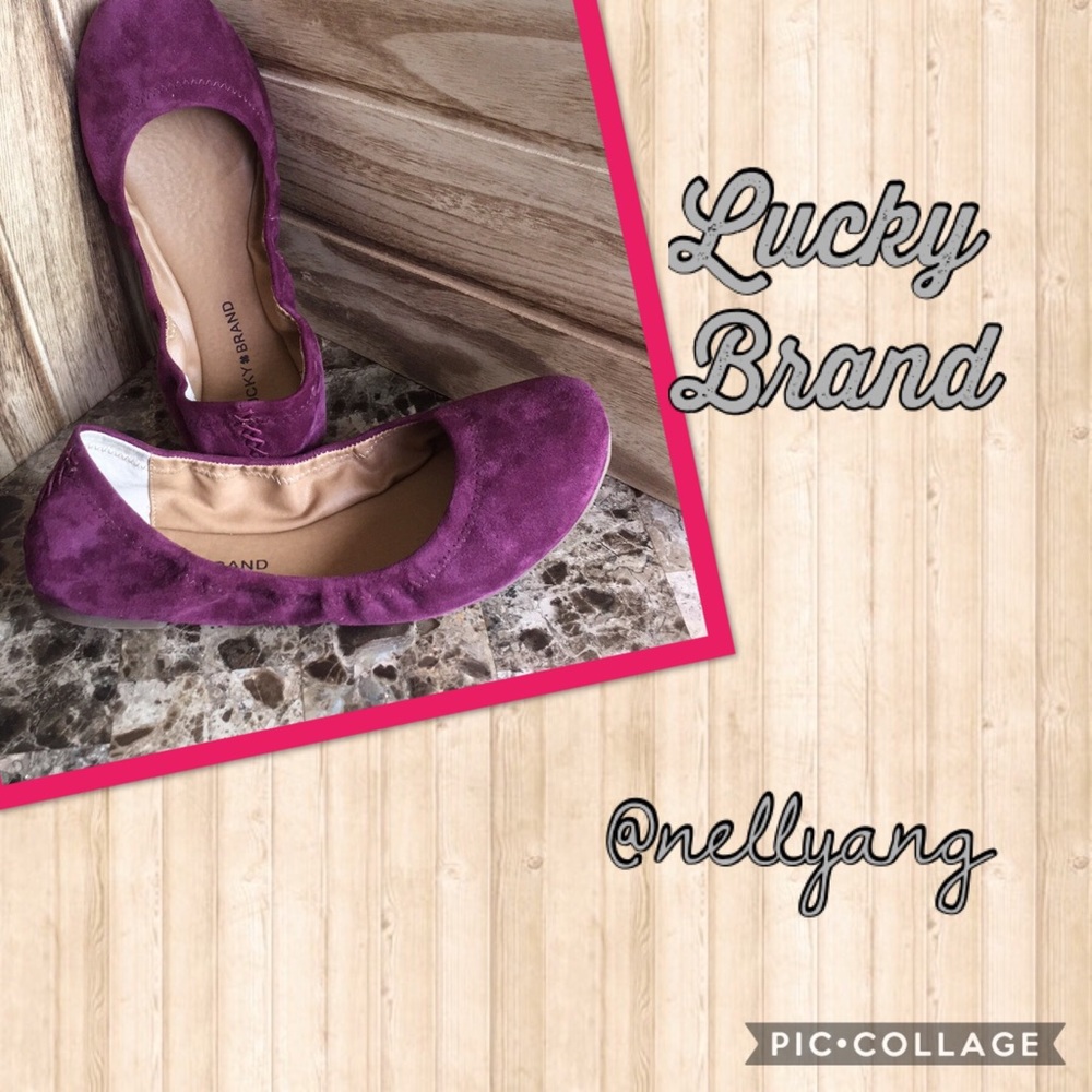 Lucky Brand purple mauve velvet Emmie Ballet flats